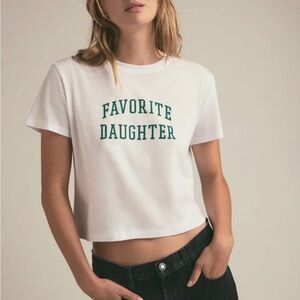 Favorite Daughter Collegiate Tee with Green Text